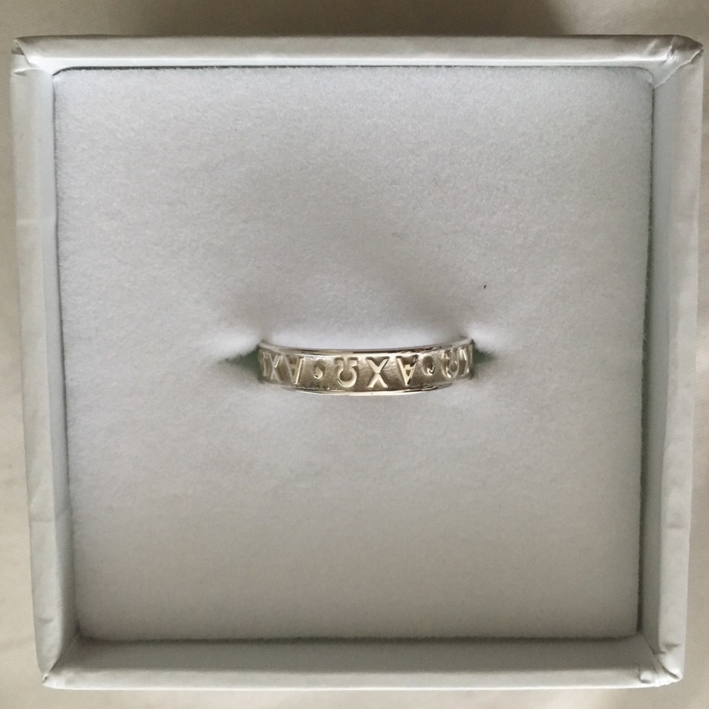 Alpha Chi Omega letter band ring - Picture 2 of 3